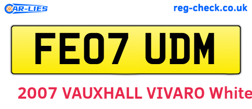 FE07UDM are the vehicle registration plates.