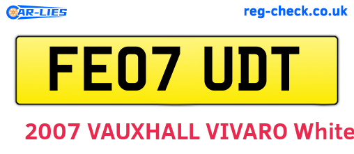FE07UDT are the vehicle registration plates.