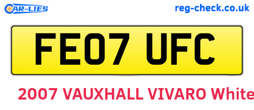 FE07UFC are the vehicle registration plates.