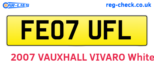FE07UFL are the vehicle registration plates.