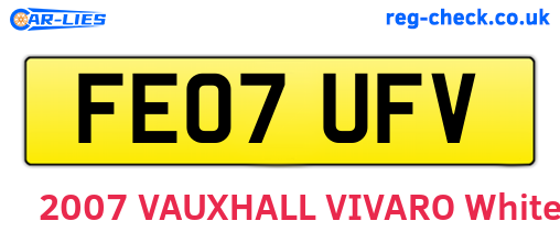 FE07UFV are the vehicle registration plates.