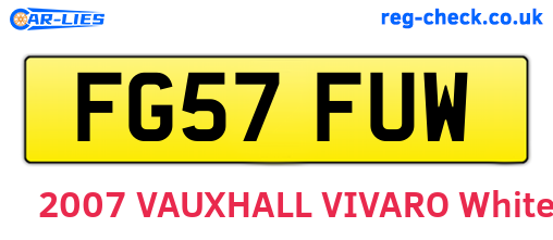 FG57FUW are the vehicle registration plates.