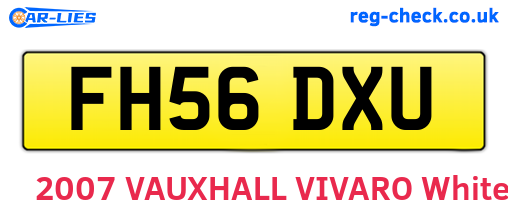 FH56DXU are the vehicle registration plates.