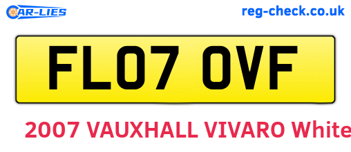 FL07OVF are the vehicle registration plates.
