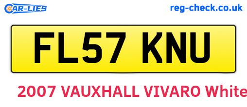 FL57KNU are the vehicle registration plates.