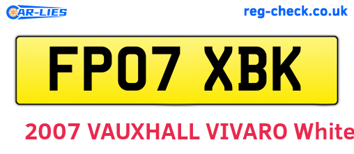 FP07XBK are the vehicle registration plates.