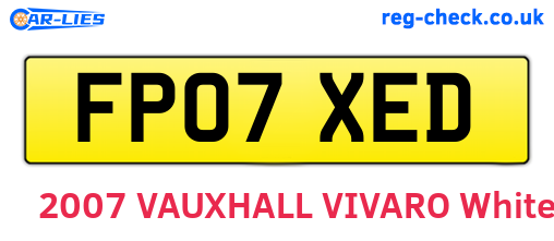 FP07XED are the vehicle registration plates.
