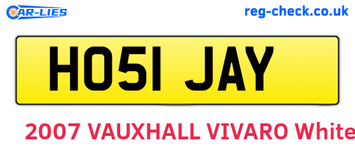HO51JAY are the vehicle registration plates.