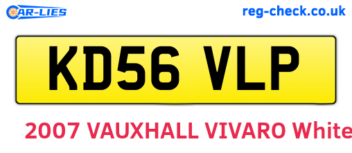 KD56VLP are the vehicle registration plates.