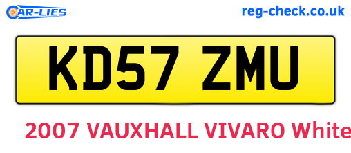 KD57ZMU are the vehicle registration plates.