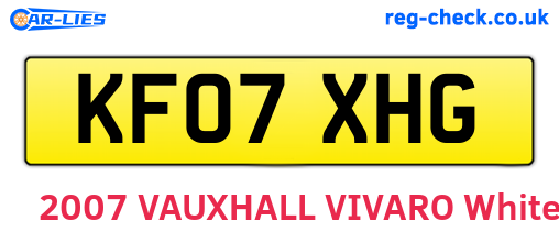 KF07XHG are the vehicle registration plates.
