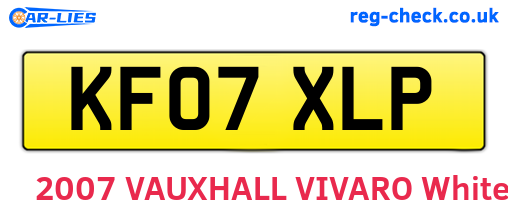 KF07XLP are the vehicle registration plates.