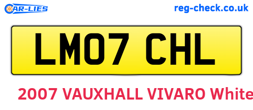 LM07CHL are the vehicle registration plates.