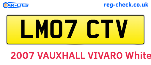 LM07CTV are the vehicle registration plates.