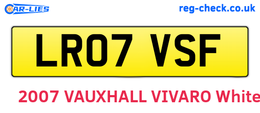 LR07VSF are the vehicle registration plates.