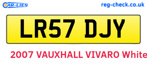 LR57DJY are the vehicle registration plates.