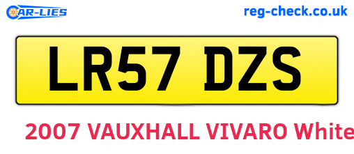 LR57DZS are the vehicle registration plates.