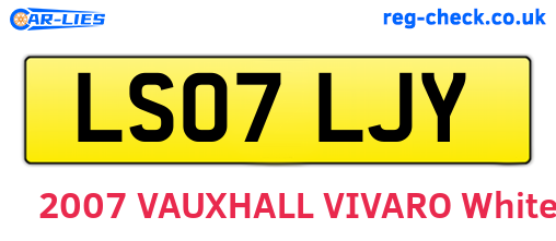 LS07LJY are the vehicle registration plates.