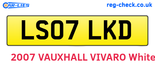 LS07LKD are the vehicle registration plates.