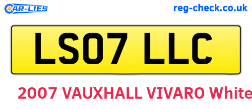 LS07LLC are the vehicle registration plates.