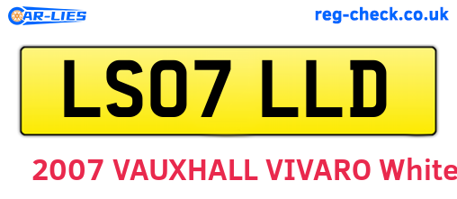 LS07LLD are the vehicle registration plates.