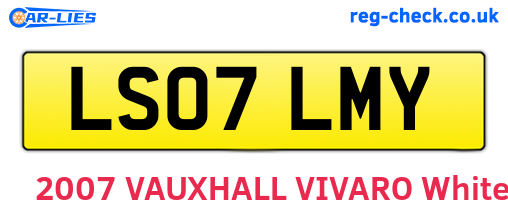 LS07LMY are the vehicle registration plates.