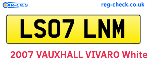 LS07LNM are the vehicle registration plates.