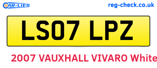 LS07LPZ are the vehicle registration plates.