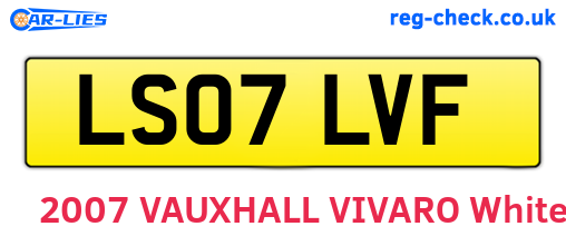 LS07LVF are the vehicle registration plates.