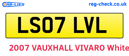 LS07LVL are the vehicle registration plates.