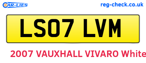LS07LVM are the vehicle registration plates.