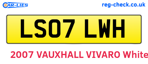 LS07LWH are the vehicle registration plates.