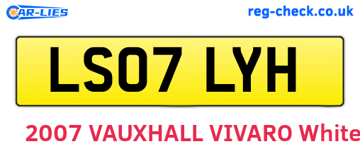 LS07LYH are the vehicle registration plates.