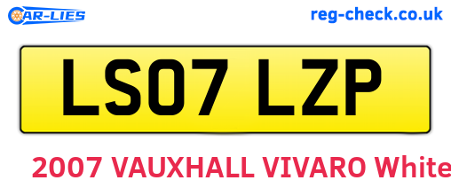 LS07LZP are the vehicle registration plates.