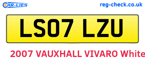LS07LZU are the vehicle registration plates.