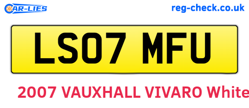 LS07MFU are the vehicle registration plates.