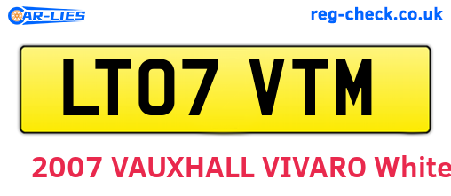 LT07VTM are the vehicle registration plates.
