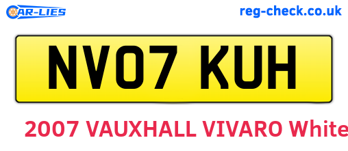 NV07KUH are the vehicle registration plates.