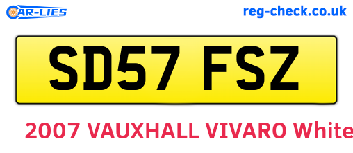 SD57FSZ are the vehicle registration plates.