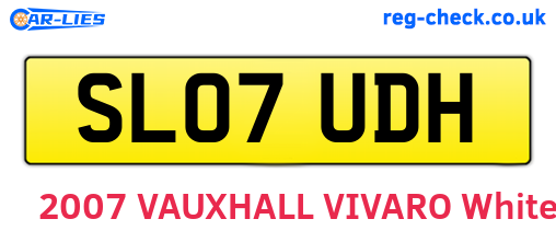 SL07UDH are the vehicle registration plates.