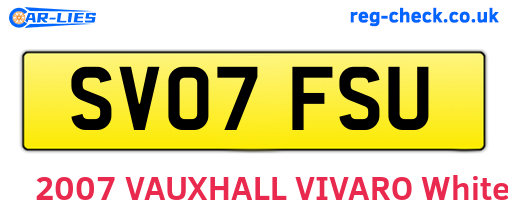 SV07FSU are the vehicle registration plates.