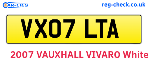 VX07LTA are the vehicle registration plates.