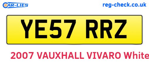 YE57RRZ are the vehicle registration plates.