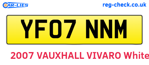 YF07NNM are the vehicle registration plates.