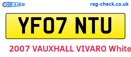 YF07NTU are the vehicle registration plates.