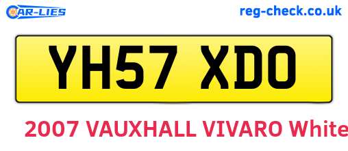 YH57XDO are the vehicle registration plates.