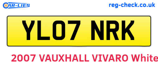 YL07NRK are the vehicle registration plates.