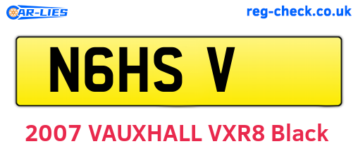 N6HSV are the vehicle registration plates.