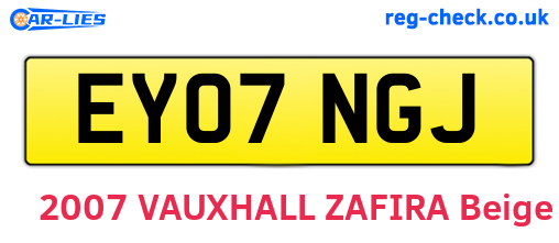 EY07NGJ are the vehicle registration plates.