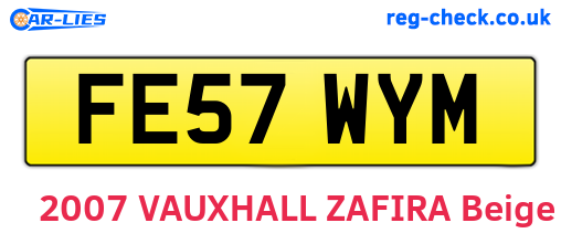 FE57WYM are the vehicle registration plates.